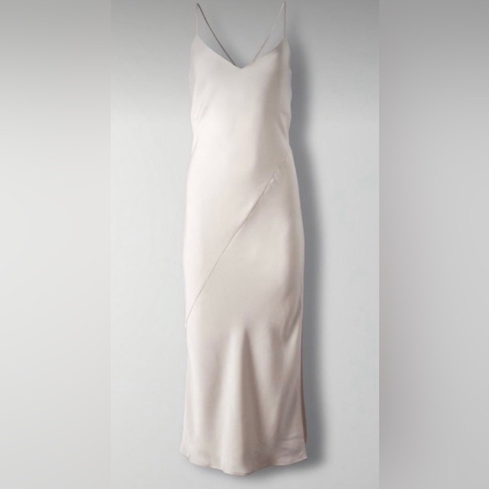 Babaton Bellamy Slip Dress Color Denude Size Small
